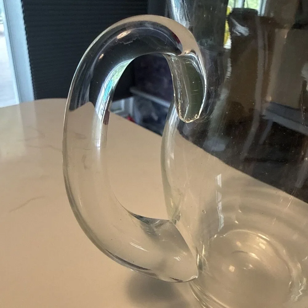 Art Glass Hand Blown Pitcher Creamer 32oz